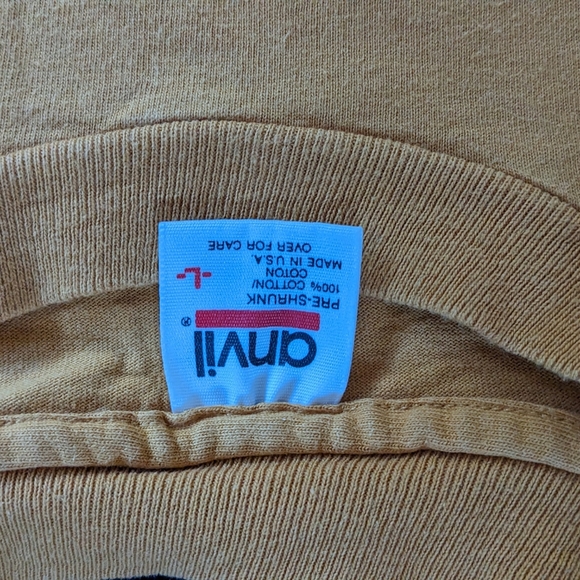 RATM women's rights long sleeve tee T gold yellow anvil large vintage 1995 - Picture 5 of 6